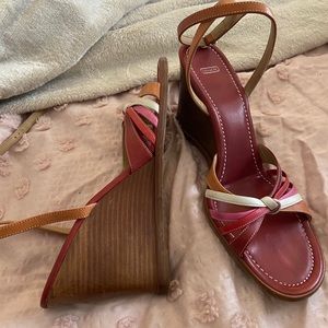 Coach Red Wedge size 8.5